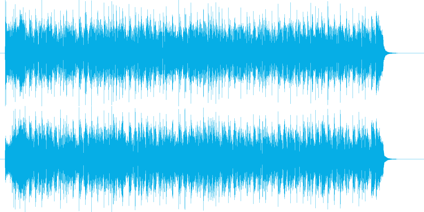 疾走感あるファンキーなインスト曲の再生済みの波形
