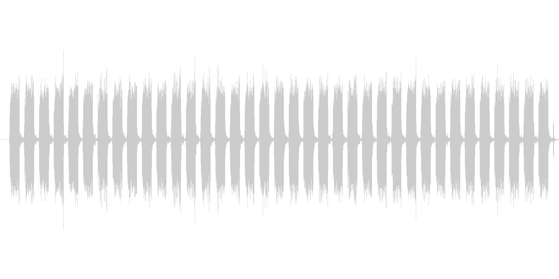 ヘリコプターの音の未再生の波形