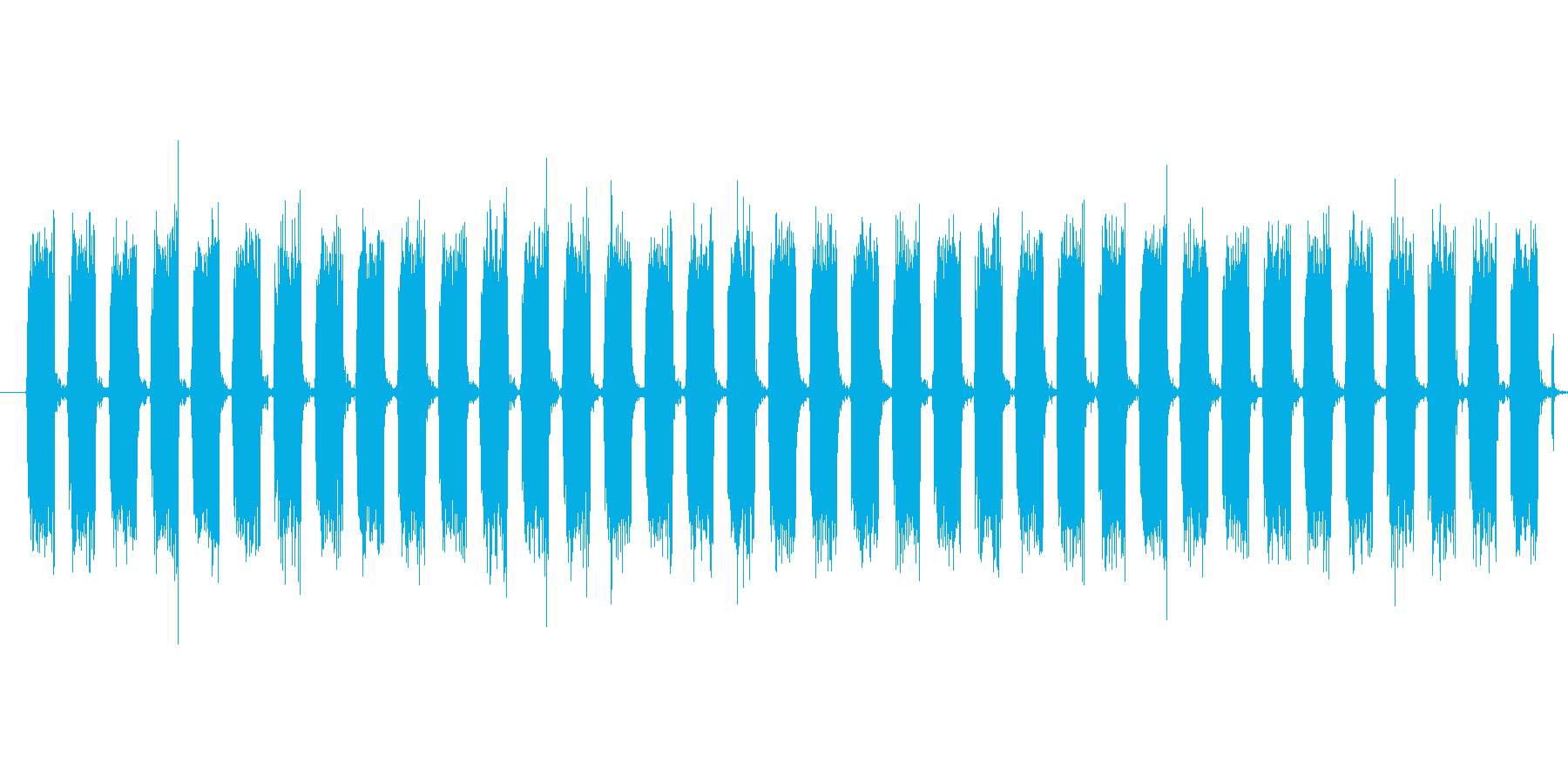 ヘリコプターの音の再生済みの波形