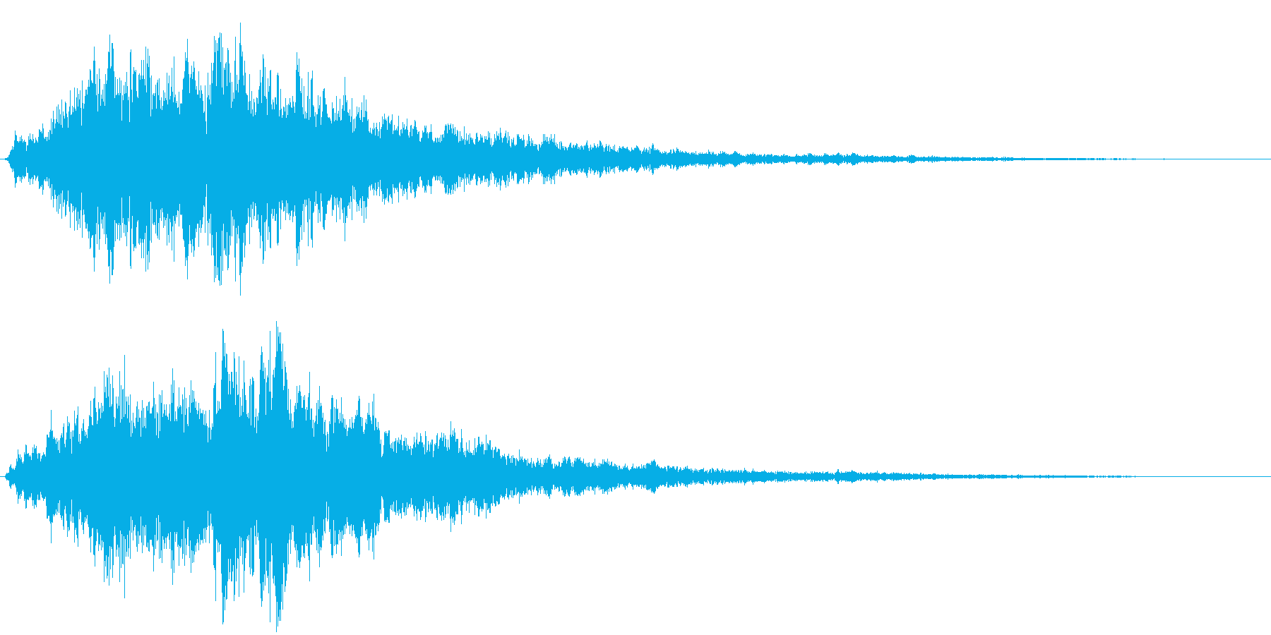 エフェクティブな効果音です。の再生済みの波形