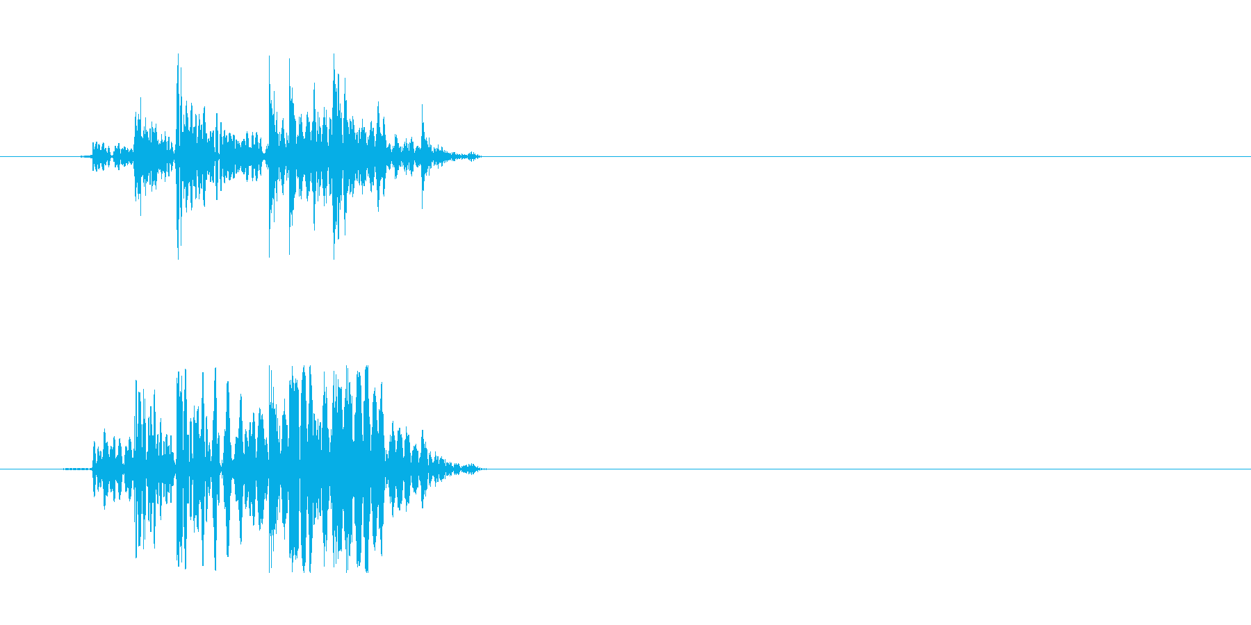 ドアの音ですの再生済みの波形