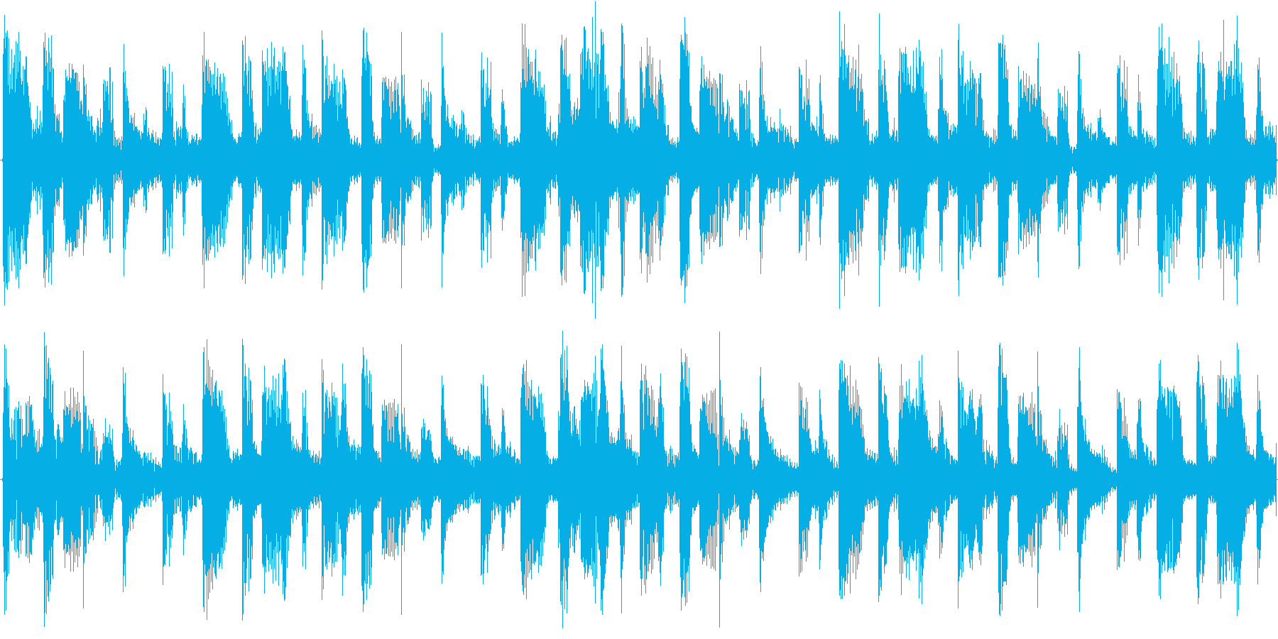 ドラムを強調した楽曲です。の再生済みの波形