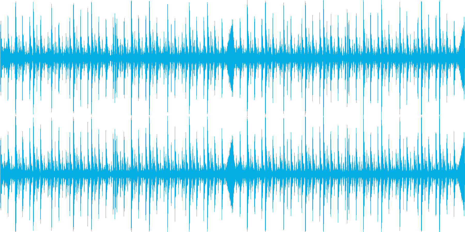 ドラムンベースを基本にした楽曲です。の再生済みの波形
