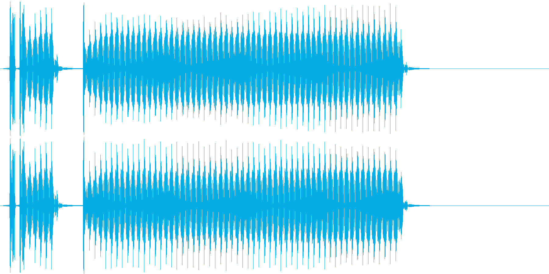 ブブー(不正解音、ハズレ音)の再生済みの波形