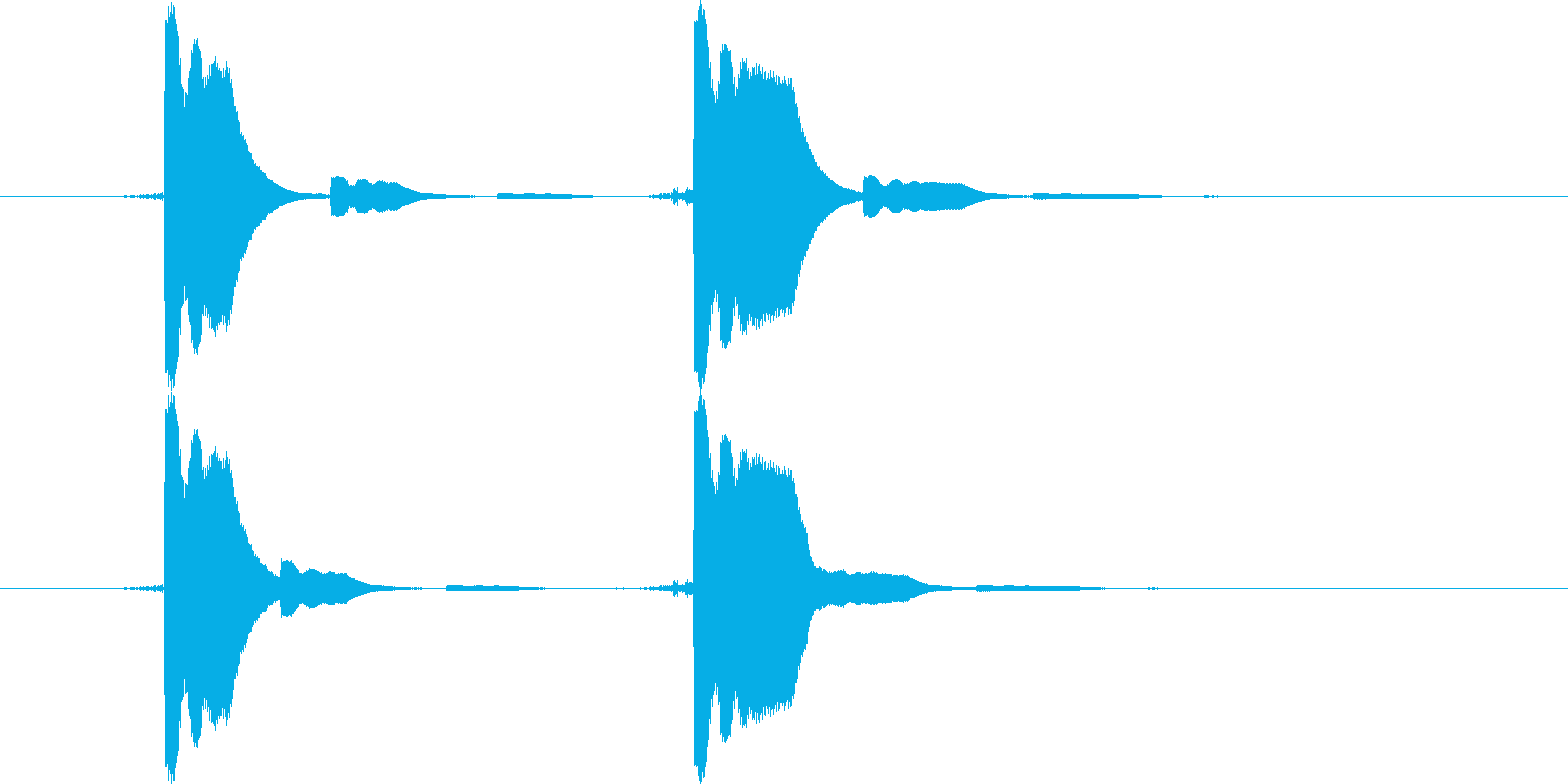 クリック系の短い効果音です。の再生済みの波形