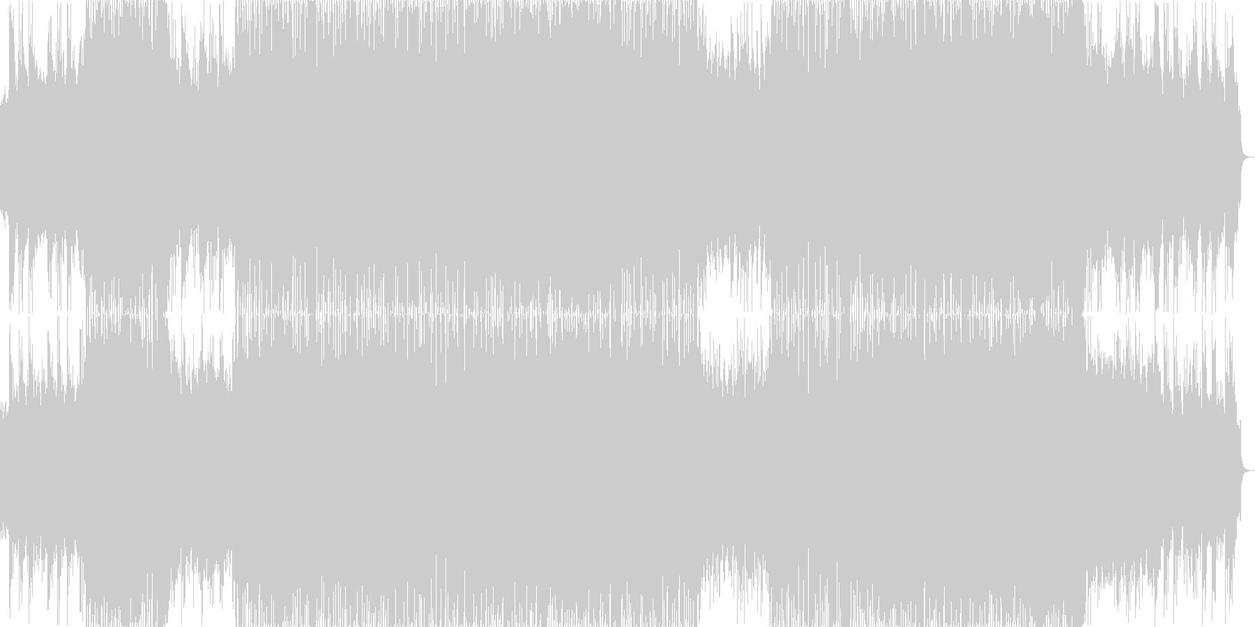 爽やかな4っつ打ち系BGMの未再生の波形