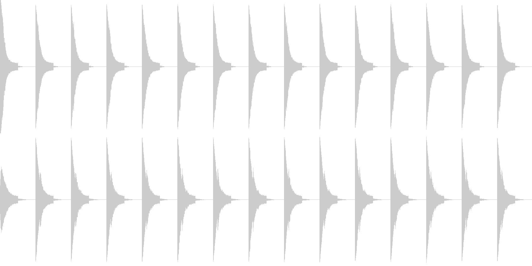 雪の上を歩く足音の未再生の波形