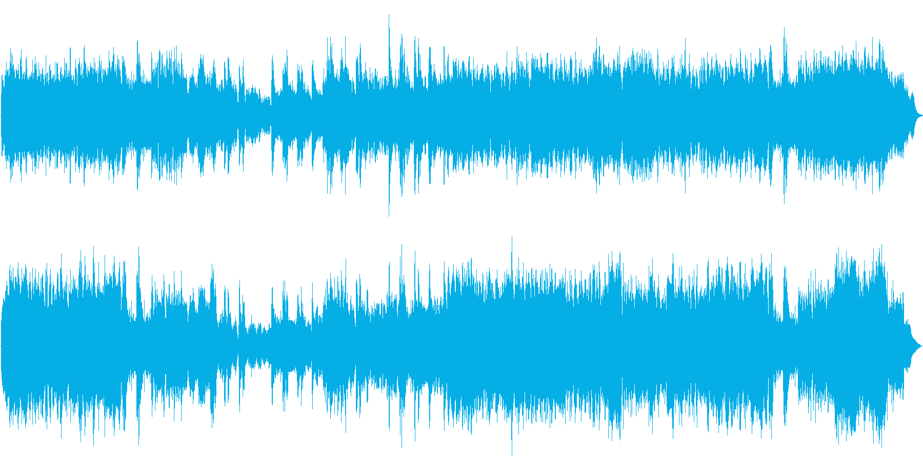オーケストラによる冒険の始まりを告げる曲の再生済みの波形