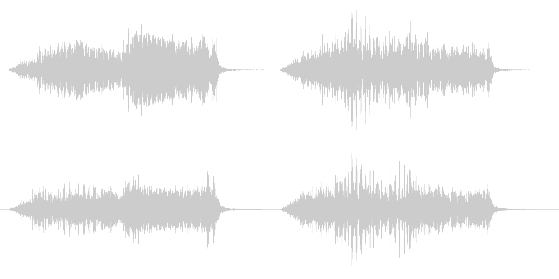 ヒヨドリの鳴き声の未再生の波形