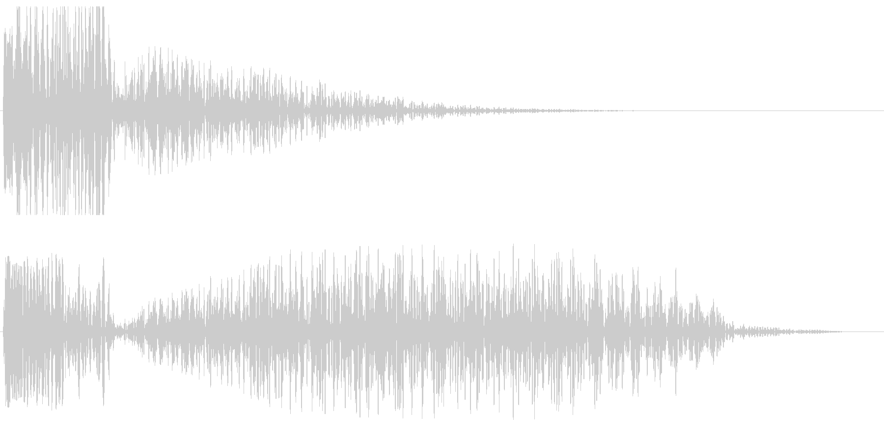 ドッゴーン(爆発する音)の未再生の波形