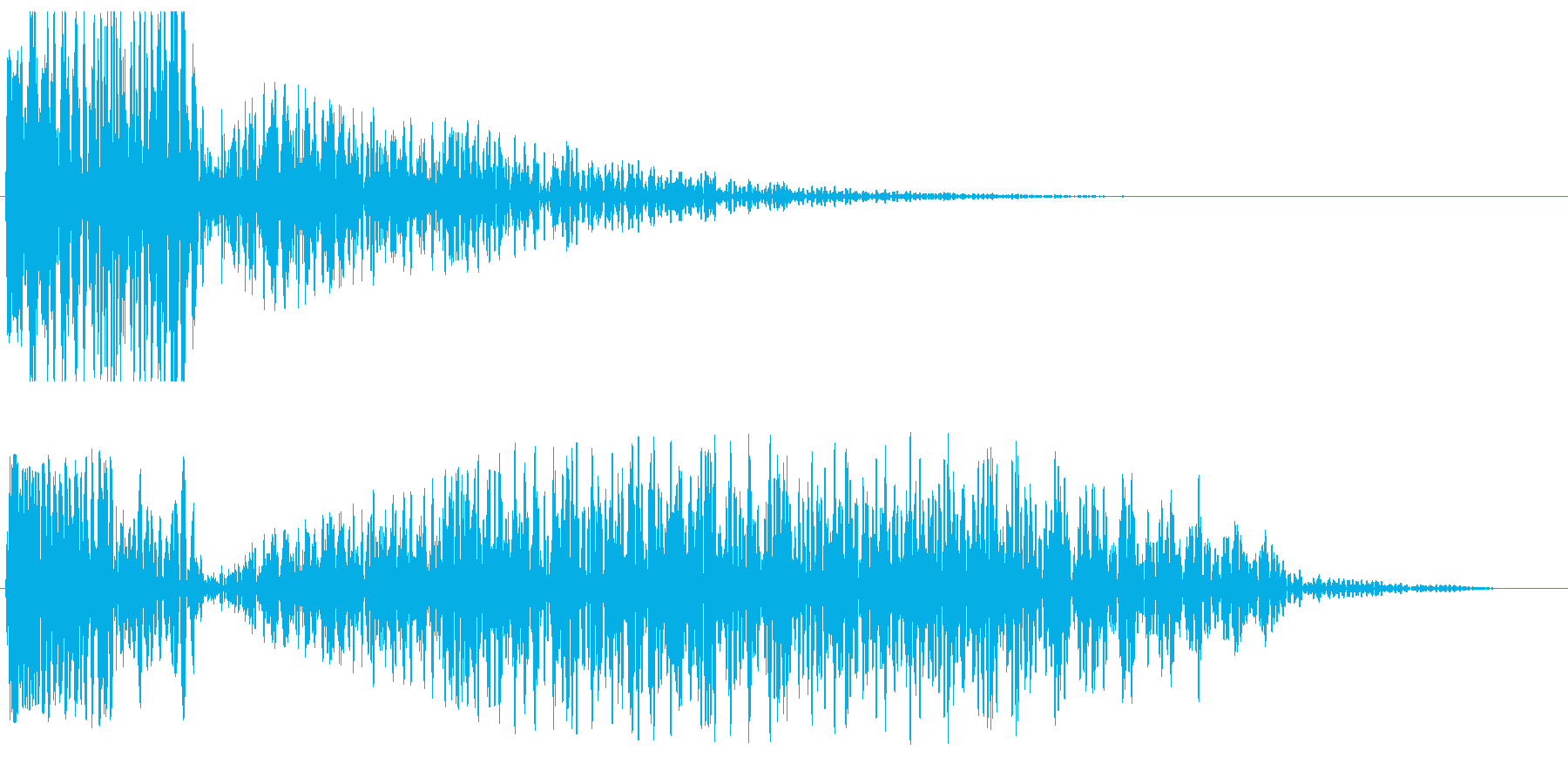 ドッゴーン(爆発する音)の再生済みの波形