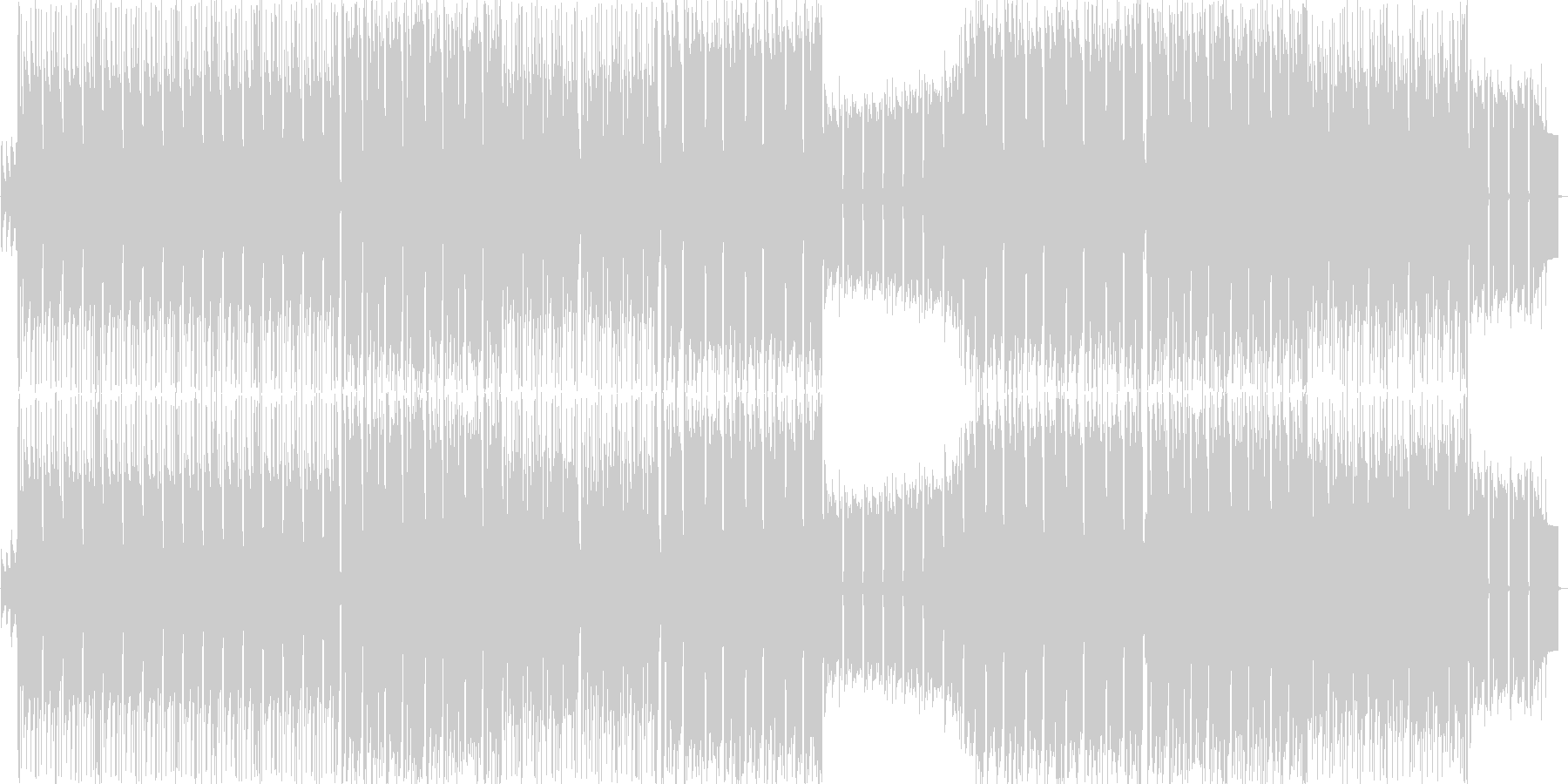 重低音の効いたシンセロックの未再生の波形