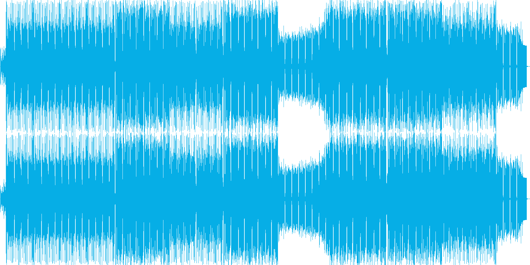 重低音の効いたシンセロックの再生済みの波形