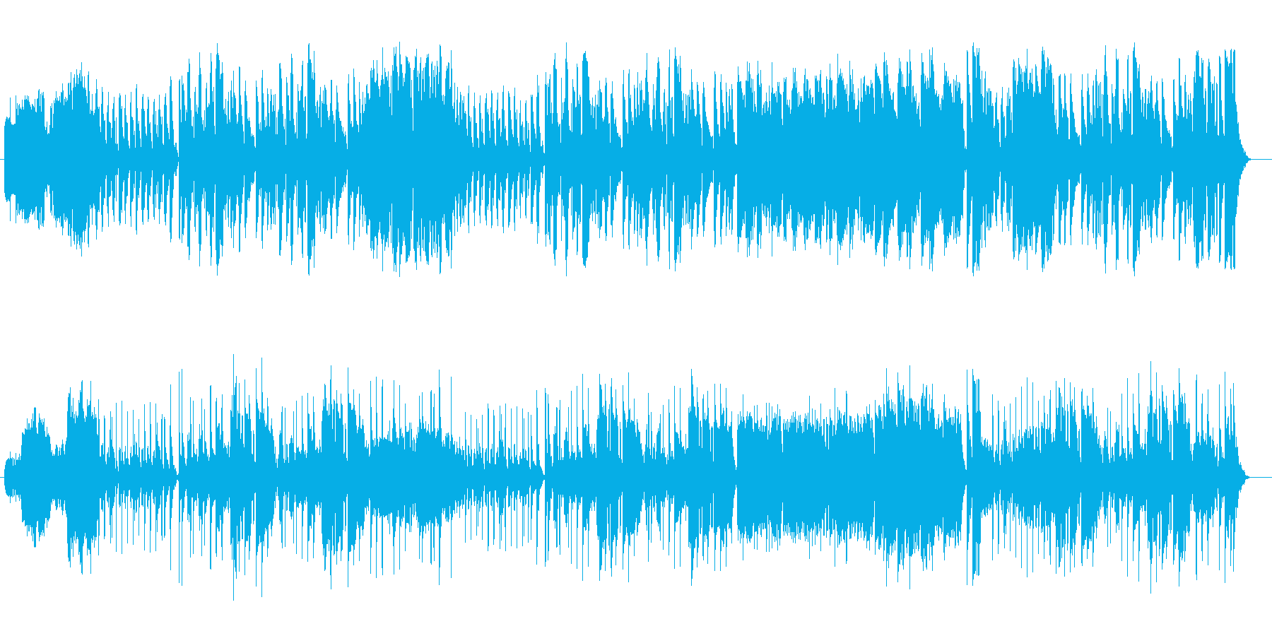 森のオーケストラが奏でるようなかわいい曲の再生済みの波形