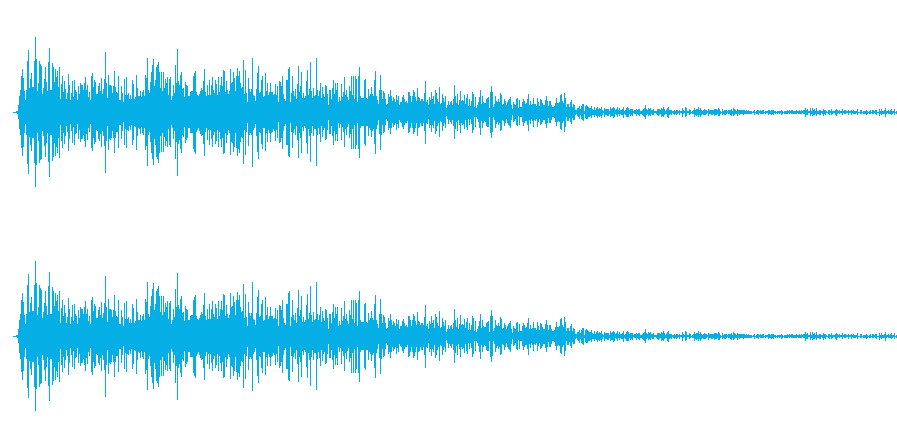クイズの出題されるときの音の再生済みの波形