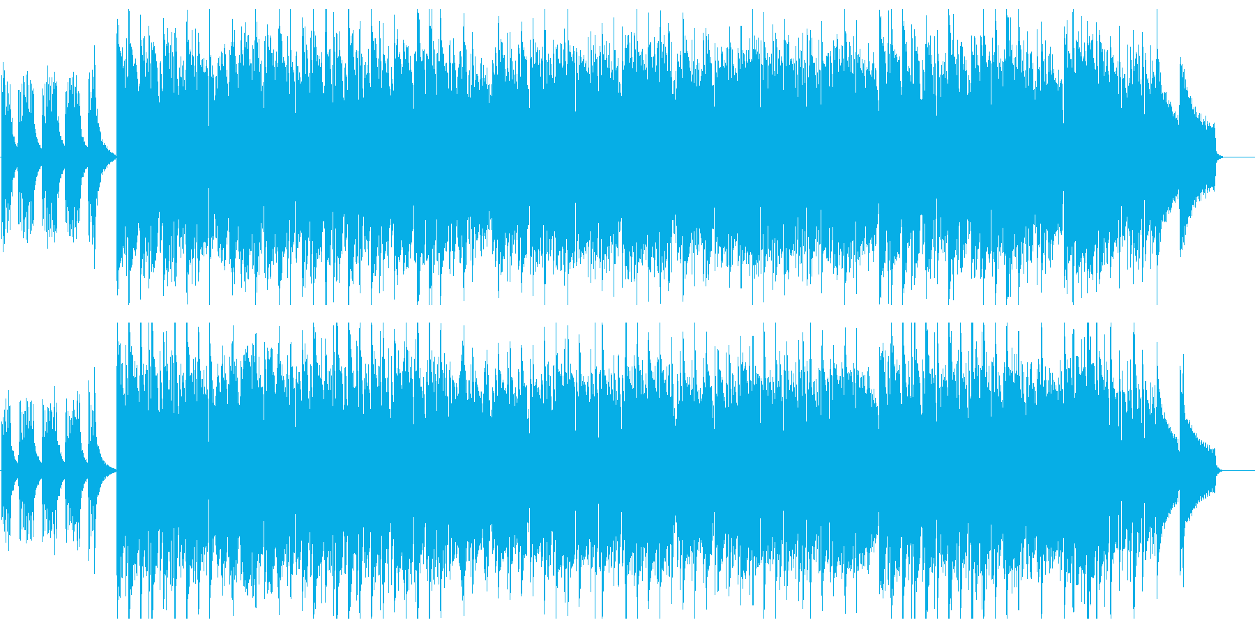 映像向けのしっとりとして優しいBGMの再生済みの波形