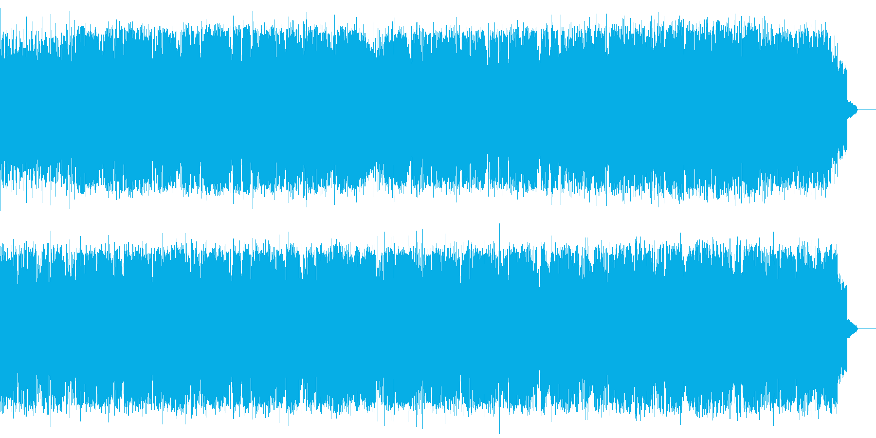 ピアノ管楽器による優しいメロディアス楽曲の再生済みの波形