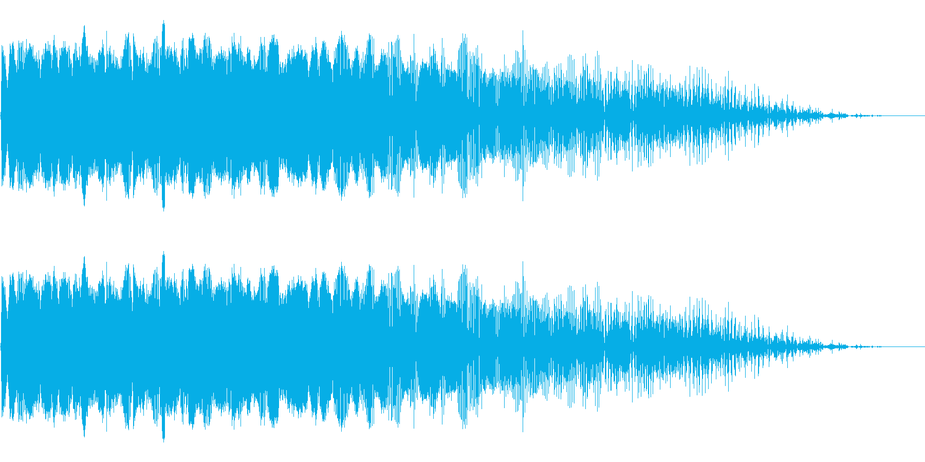 長めのシューティング音(低め)の再生済みの波形