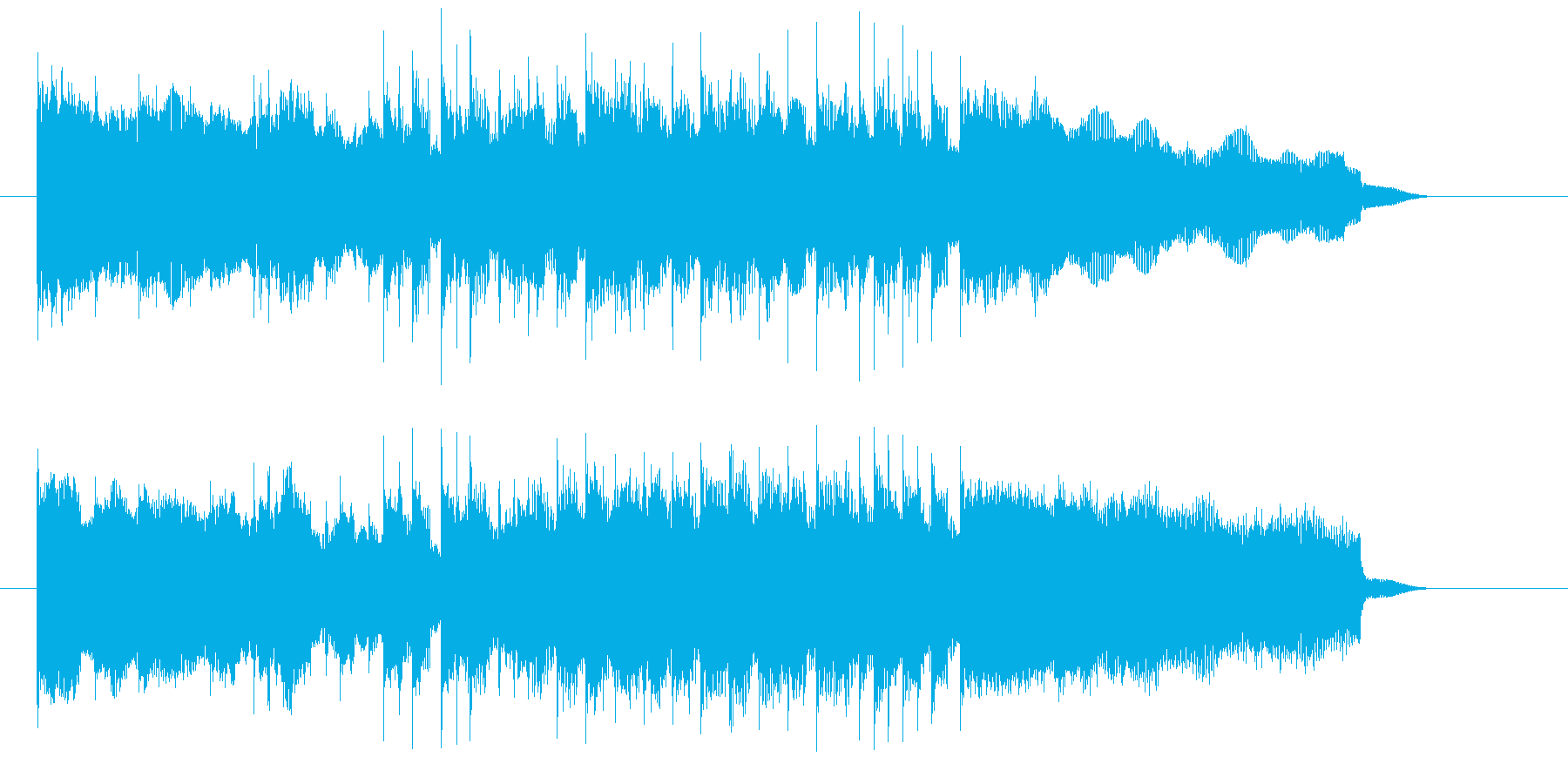 歪んだギターがかっこいいジングル曲の再生済みの波形