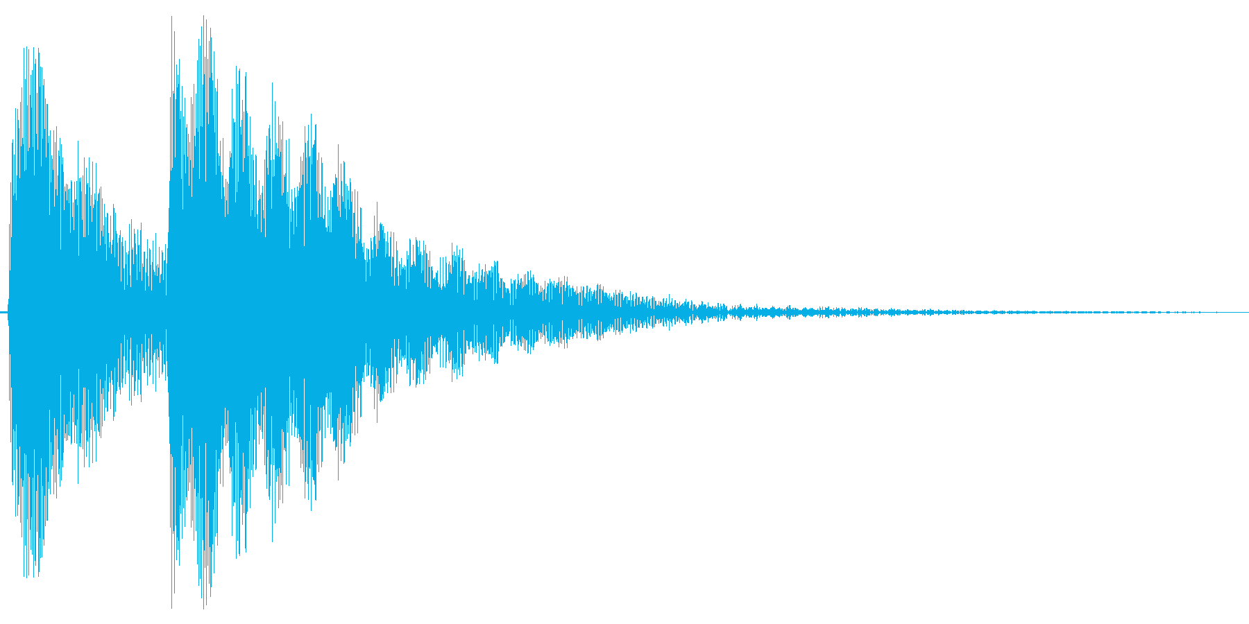 コテン。しらける・すべる音(低め)の再生済みの波形