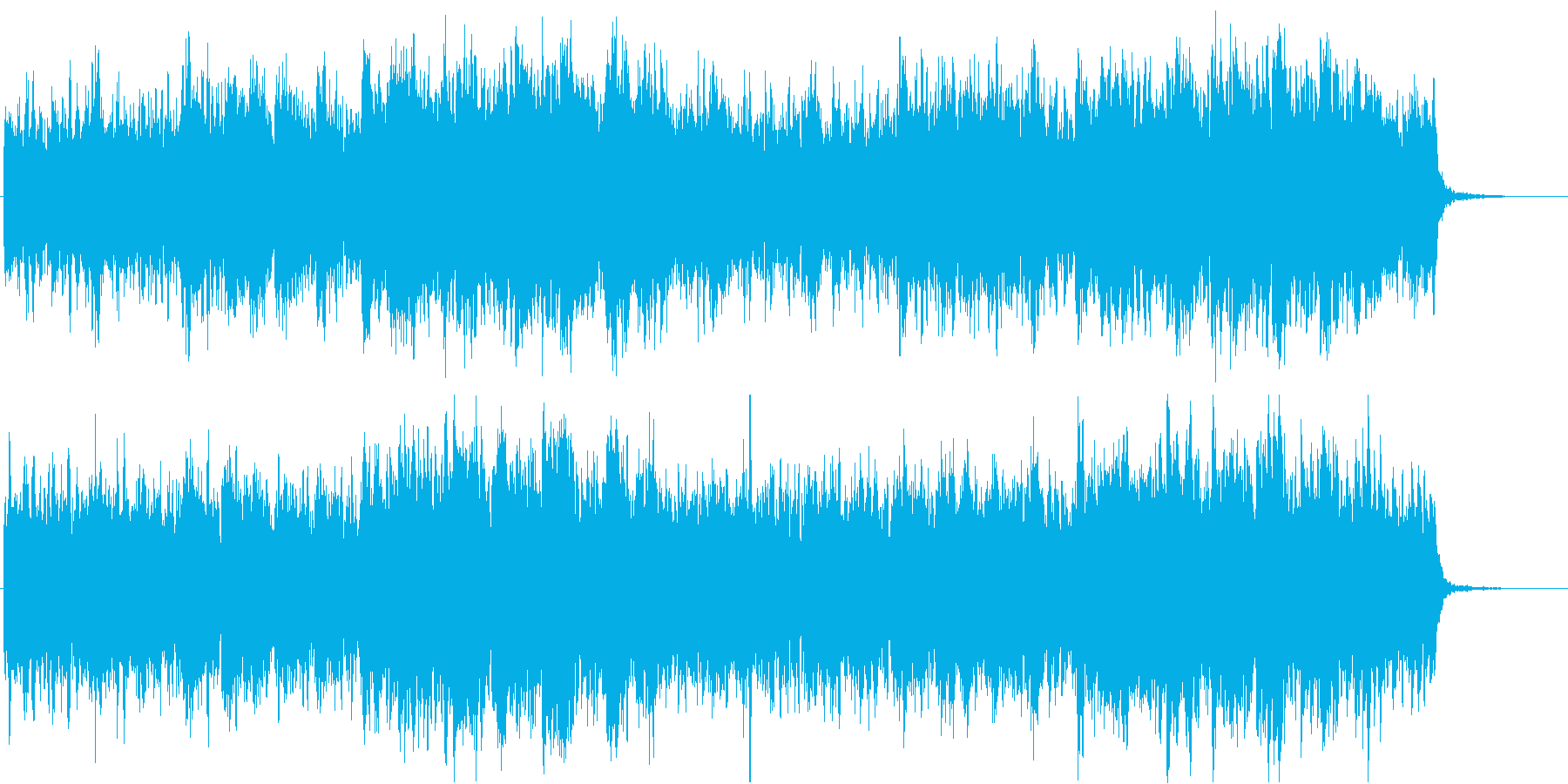 「天にお召されあそばせ」、なピアノ曲の再生済みの波形