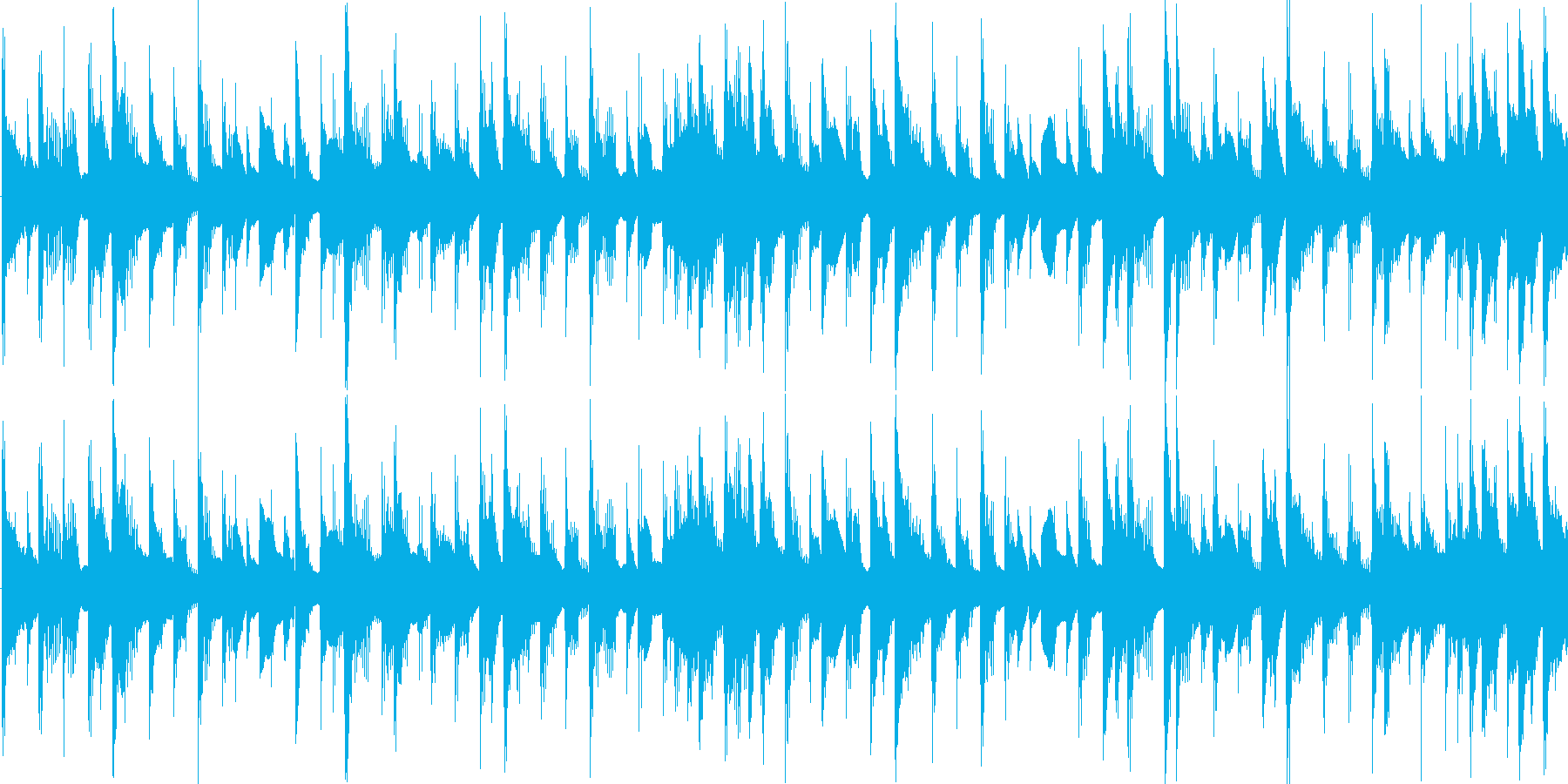 リズミックなイメージをした楽曲です。の再生済みの波形