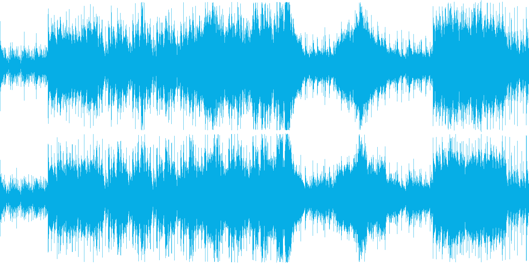 危機的状況を表現したオーケストラ戦闘曲の再生済みの波形