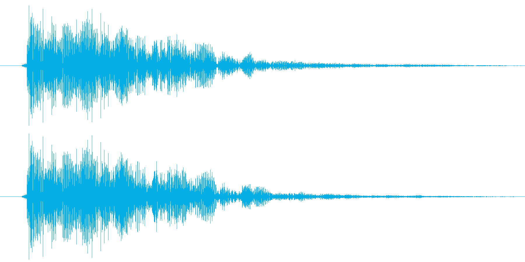 エラー音的な「ビョン」の再生済みの波形