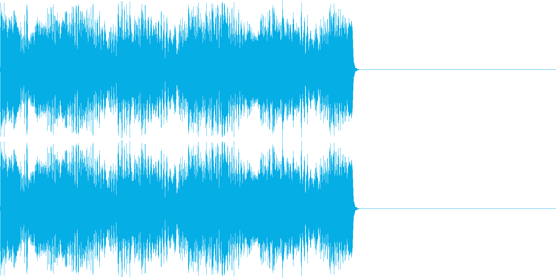サイバーな機械電子音の再生済みの波形