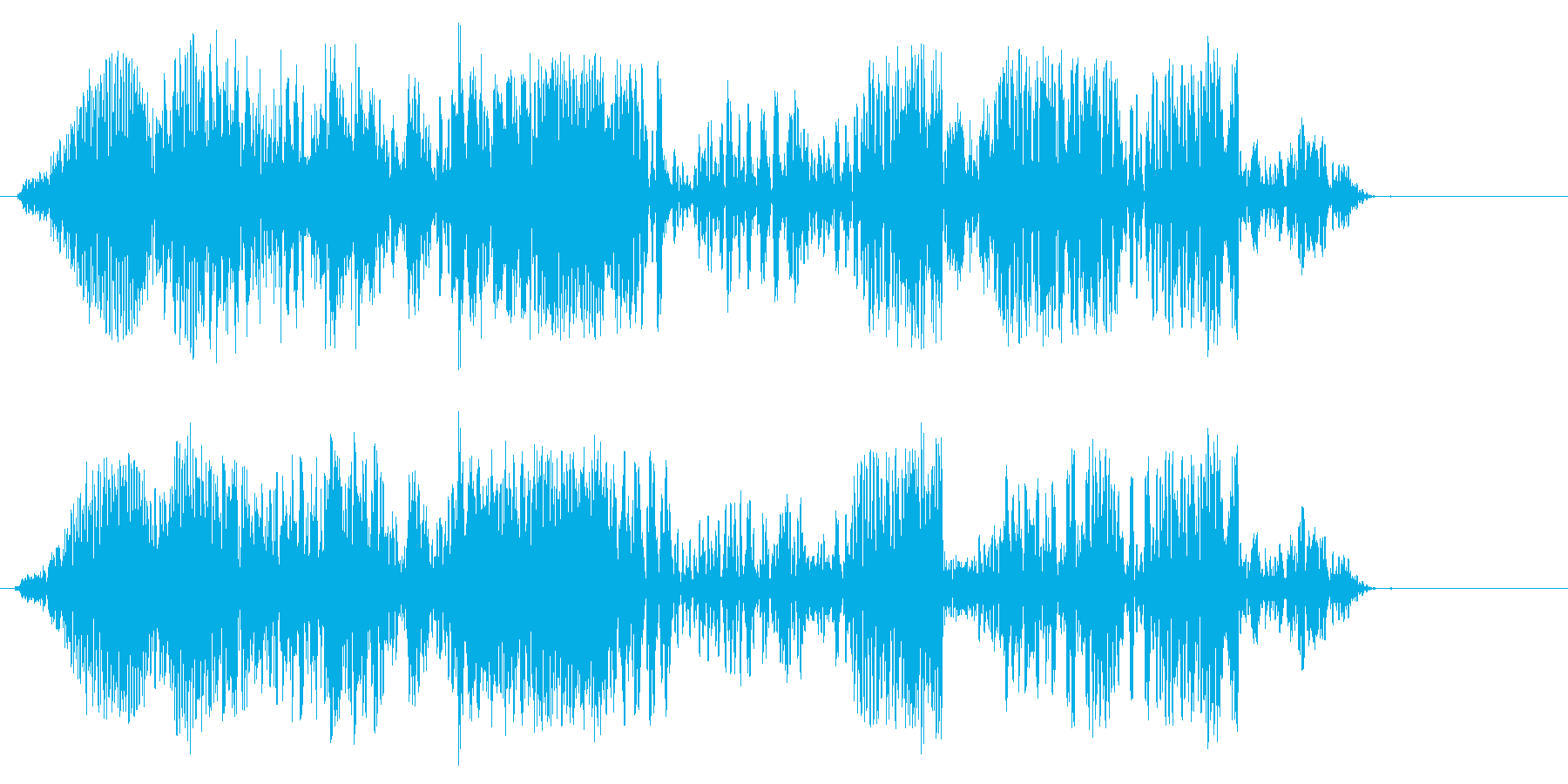 変身=トランスフォームのトリッキーな音源の再生済みの波形