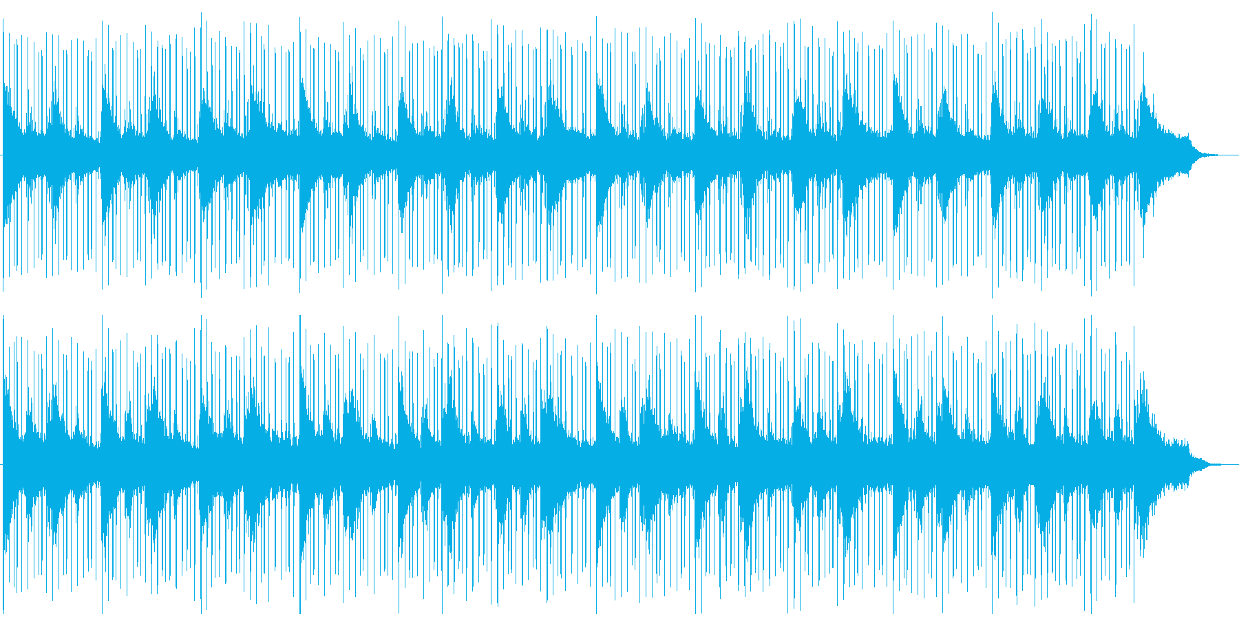 ループ系の使いやすいBGM(ベースなし)の再生済みの波形