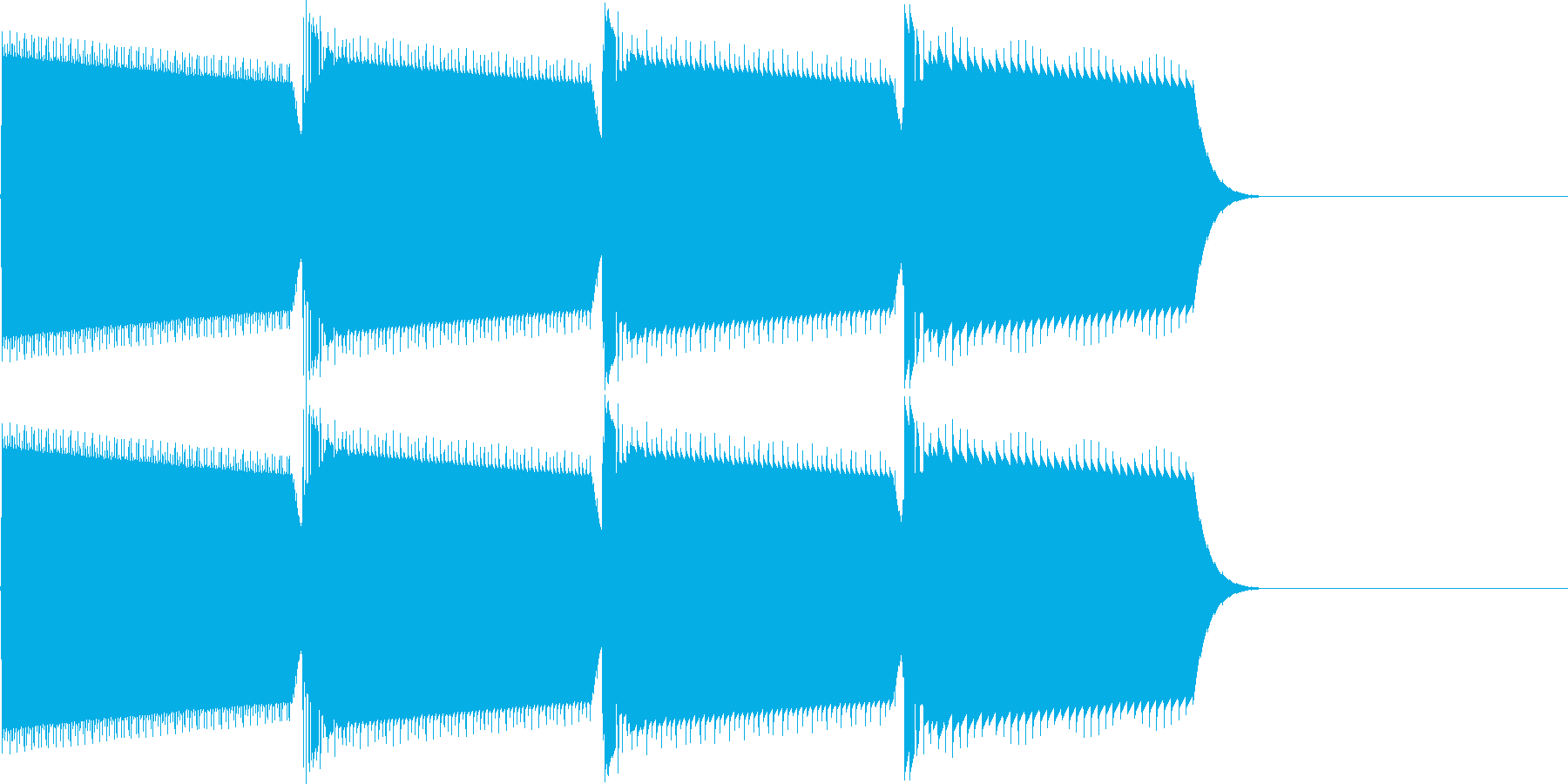 キャンセル音(ピロロロ)の再生済みの波形
