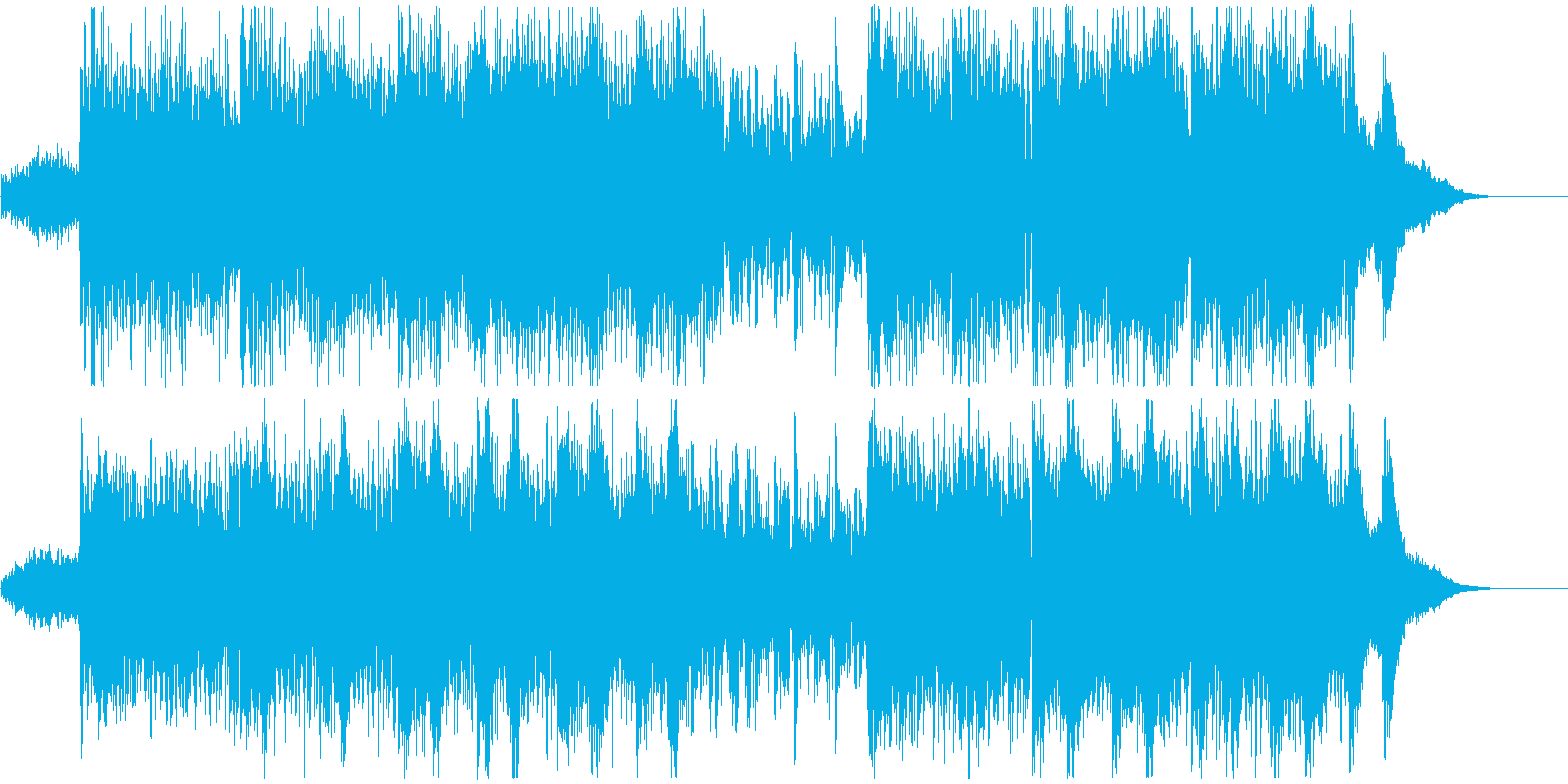 現代的なエレクトロビートとピアノの音色での再生済みの波形