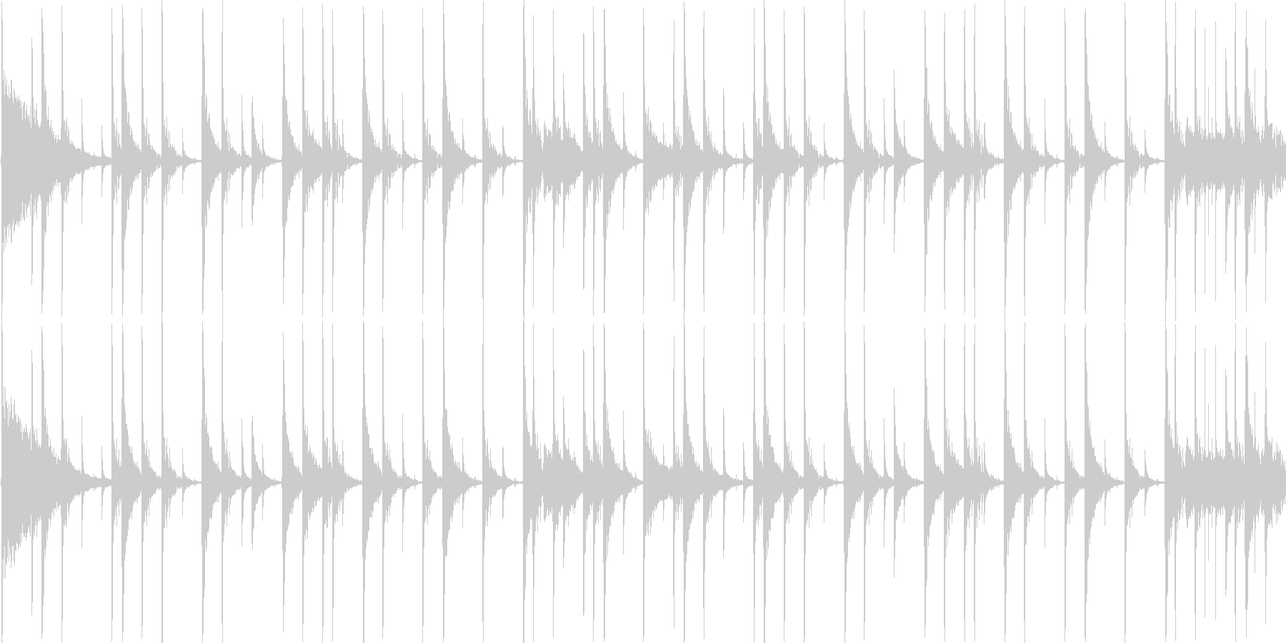 ロックのドラムをイメージした楽曲です。の未再生の波形