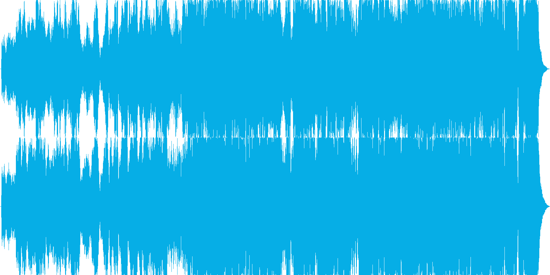 旅をテーマにした壮大なオーケストラ楽曲の再生済みの波形