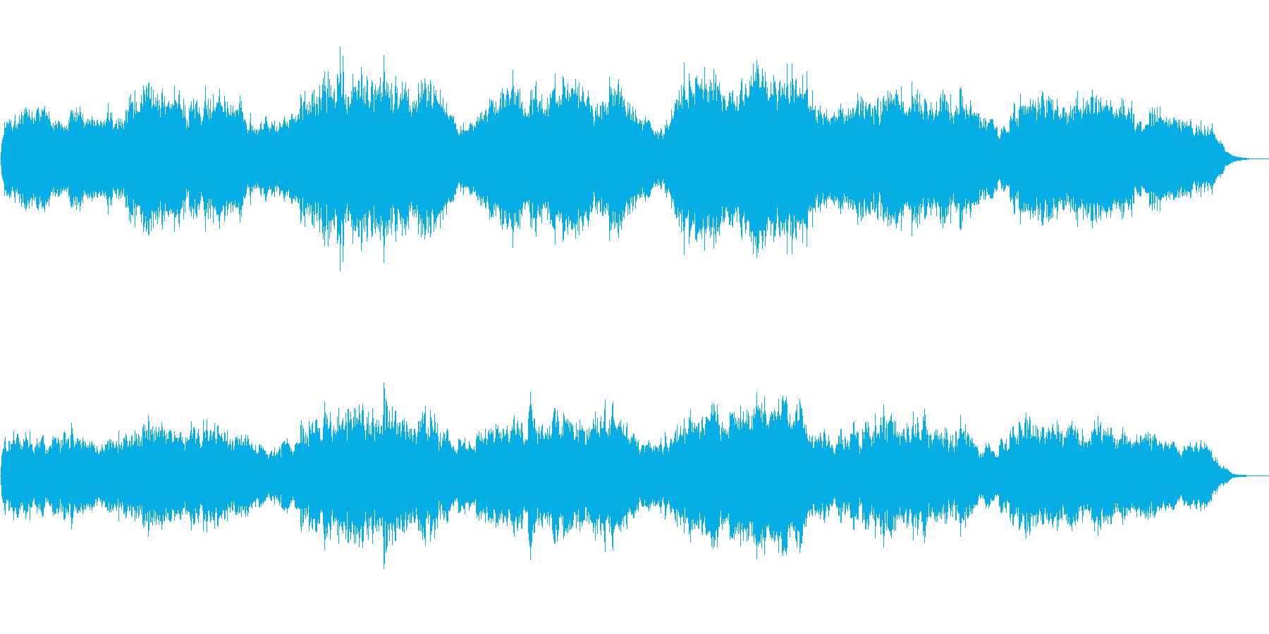 ホーミーを主題としたアンビエントな音風景の再生済みの波形