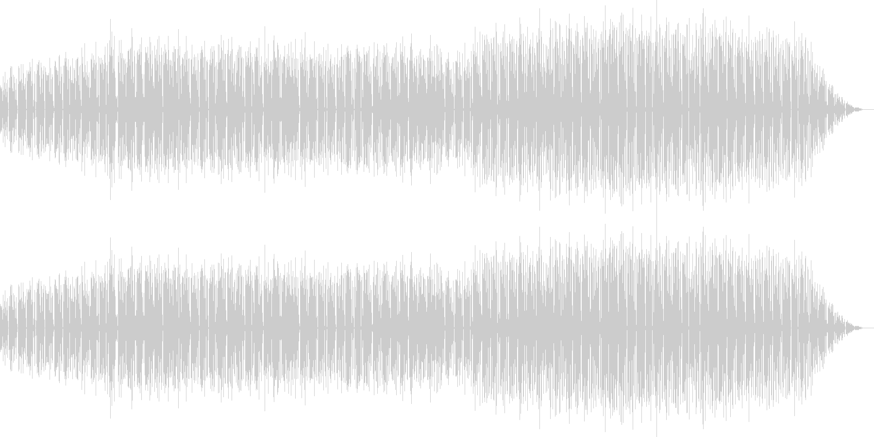 レゲエのリズムによる楽曲の未再生の波形