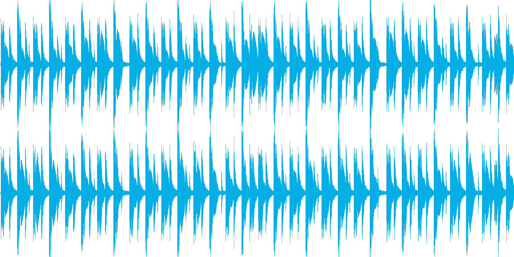 ハウスのリズムを基本にした楽曲です。の再生済みの波形