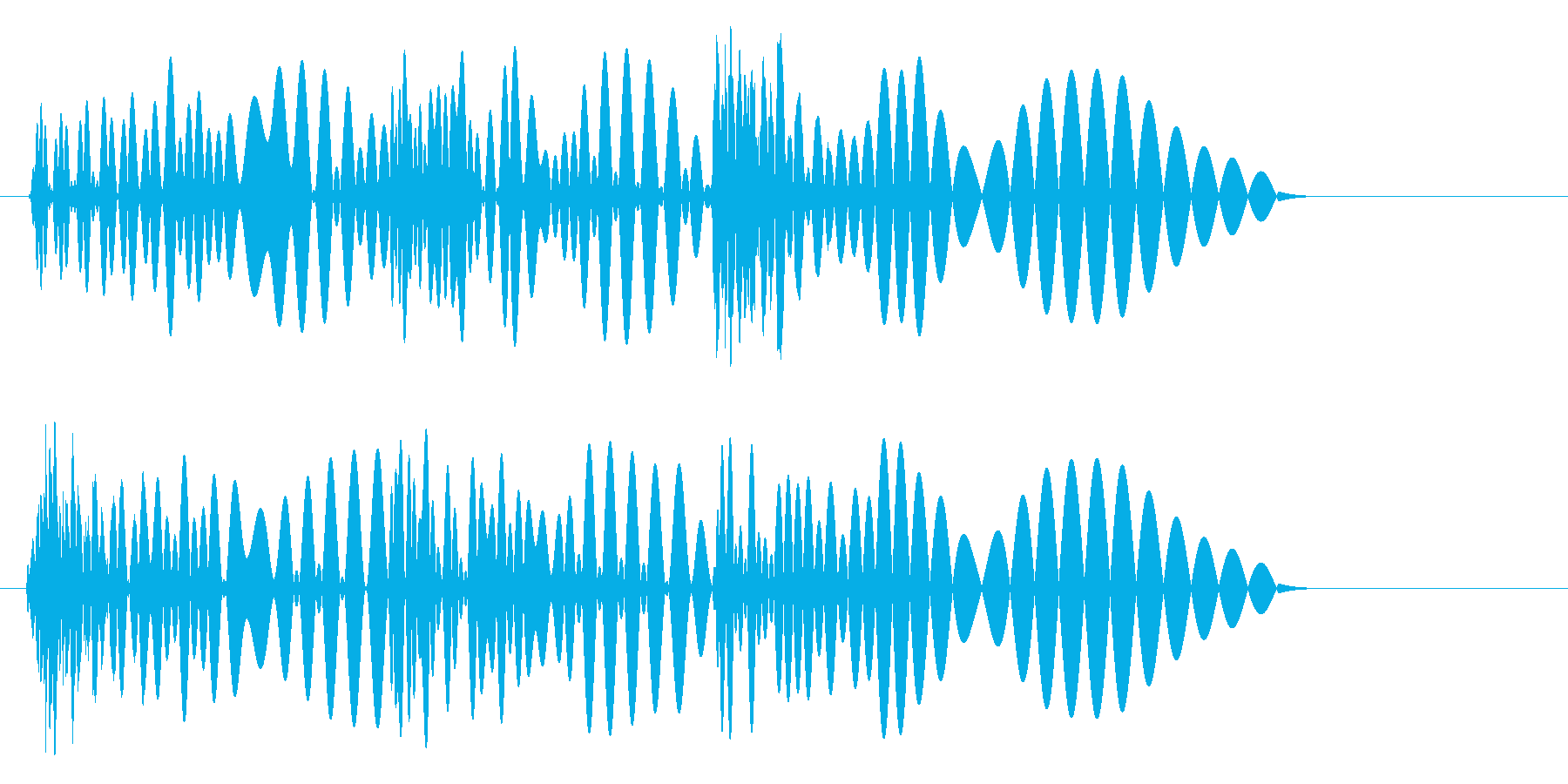 ドドッバンという効果音の再生済みの波形