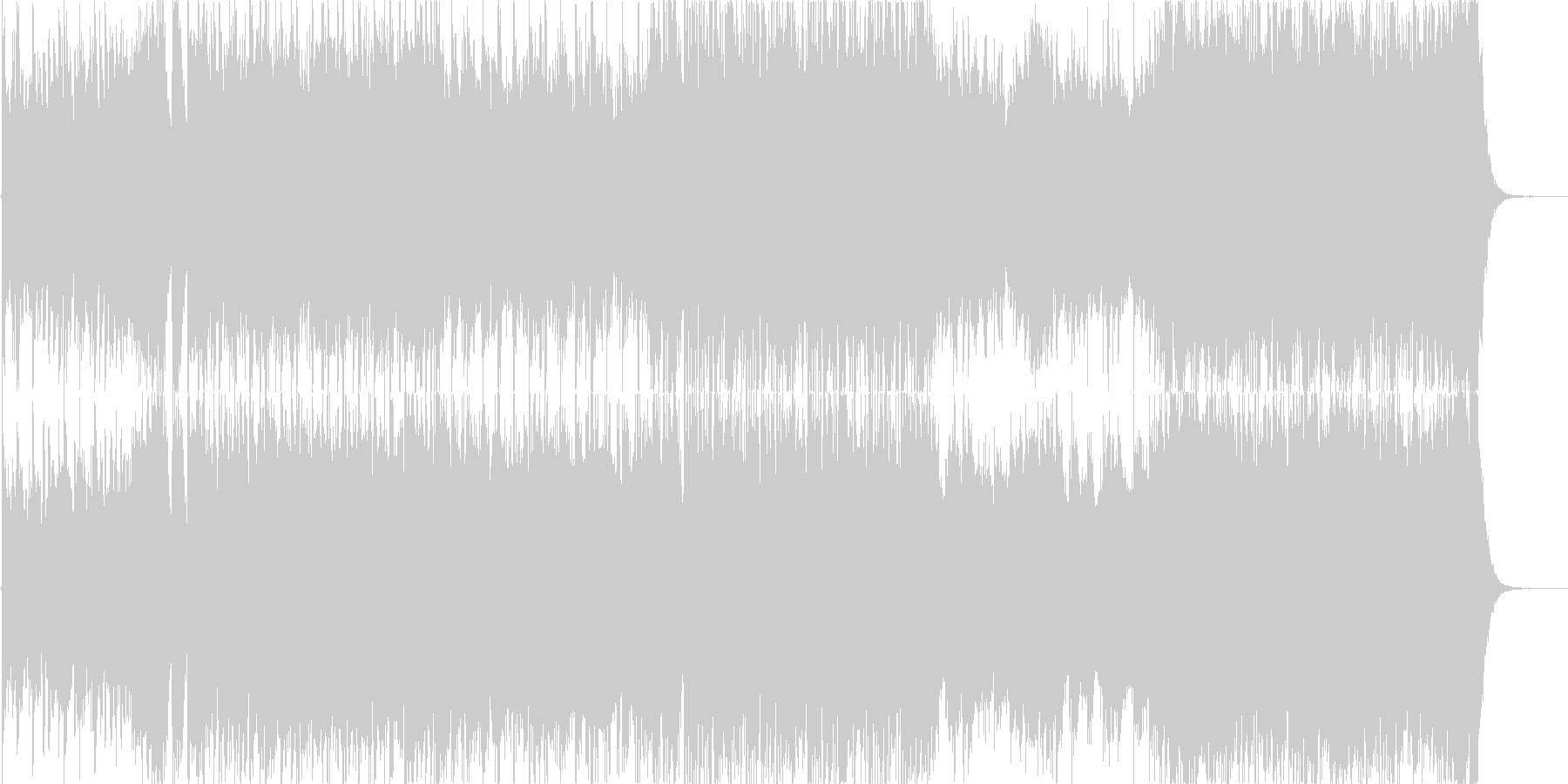 ドラマチックで情熱的なオーケストラ風の曲の未再生の波形