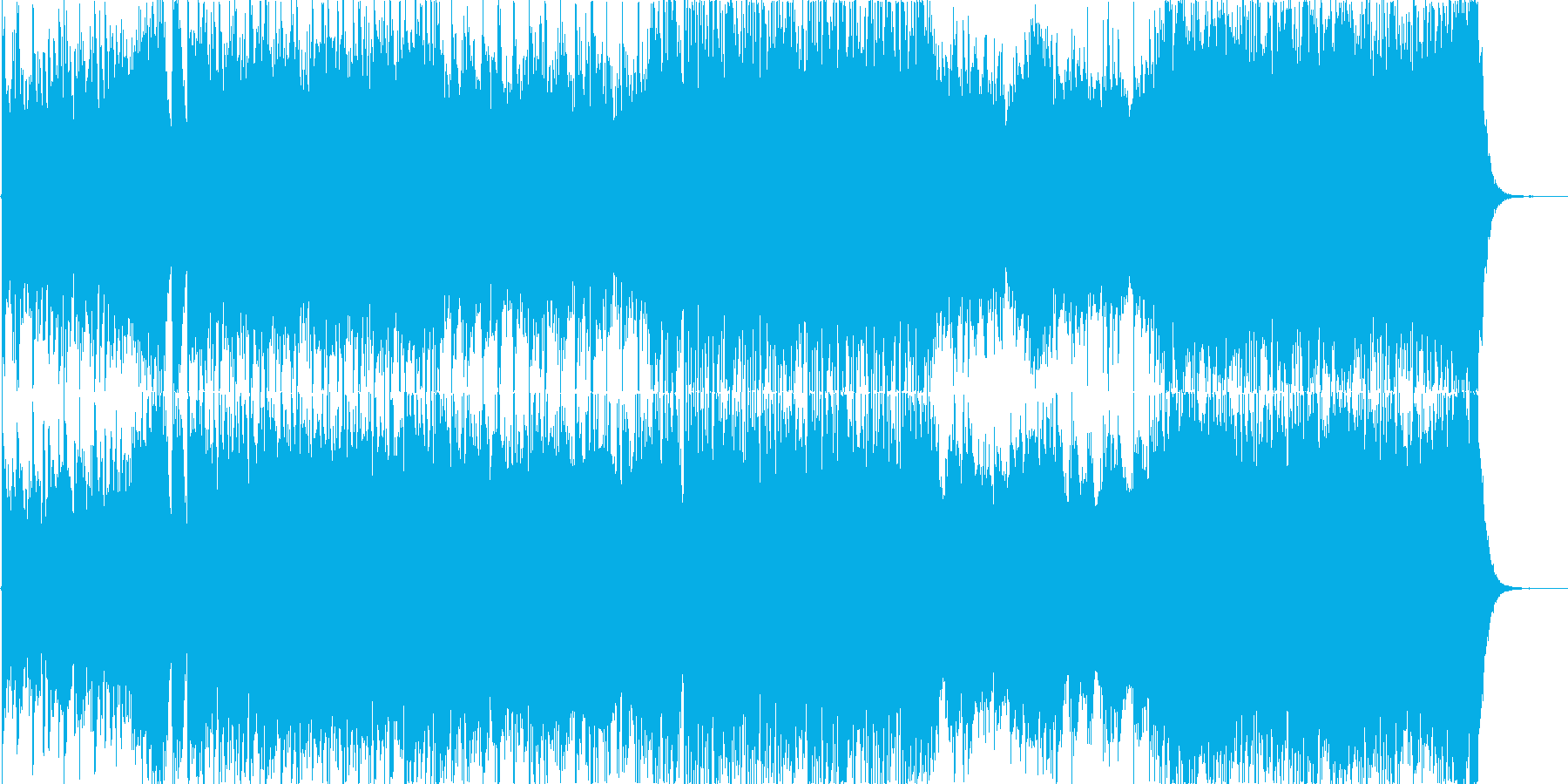 ドラマチックで情熱的なオーケストラ風の曲の再生済みの波形