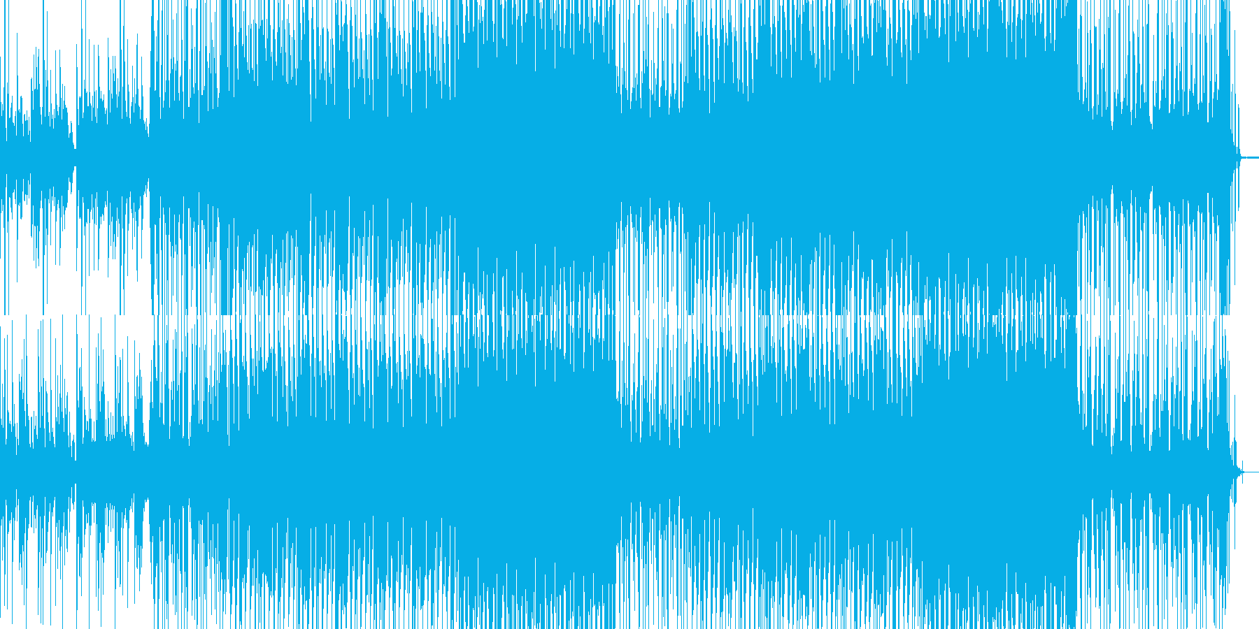 小気味良いリズムと懐かしいメロディの曲の再生済みの波形