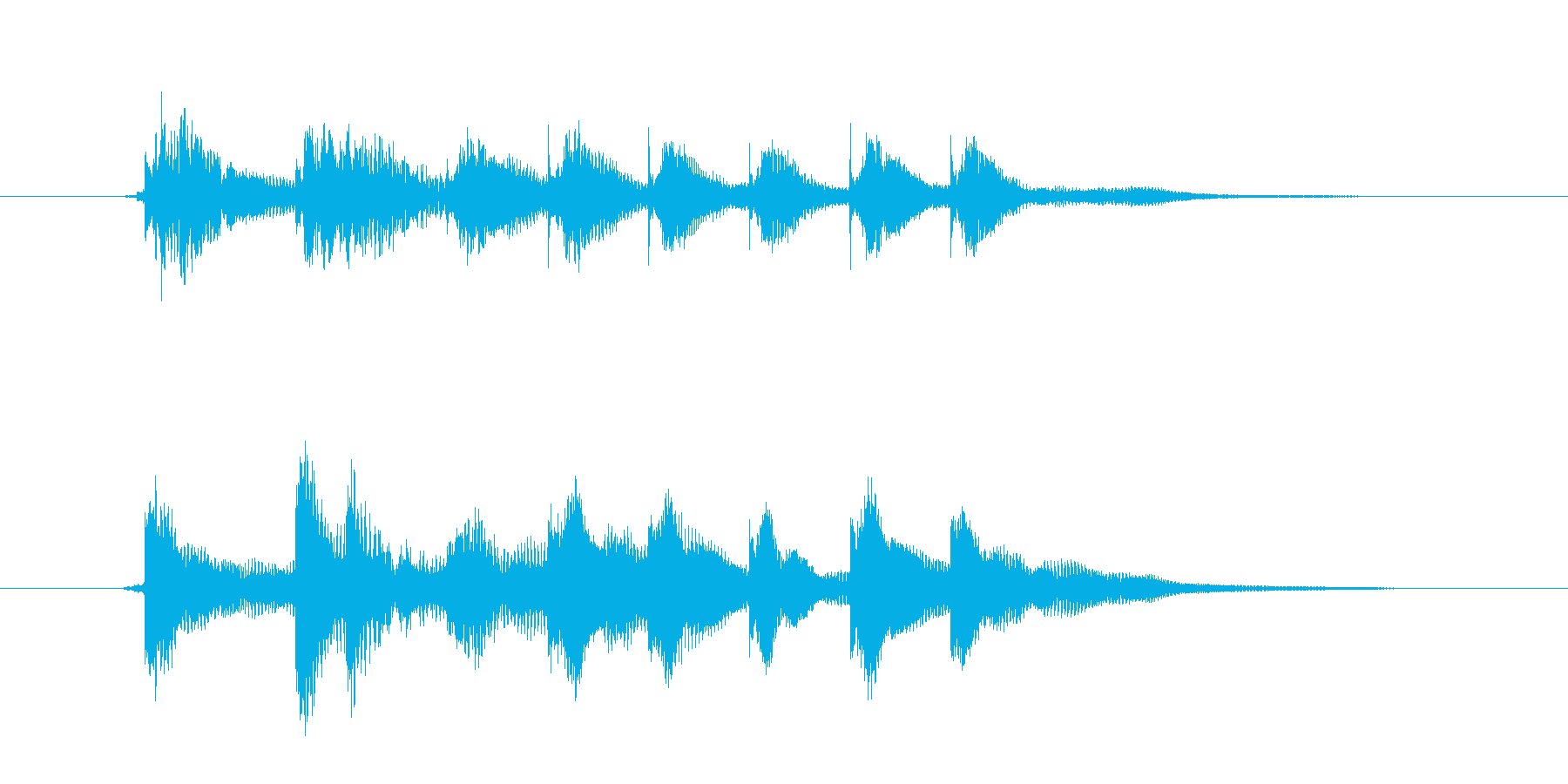 少し心が動いた時の音の再生済みの波形