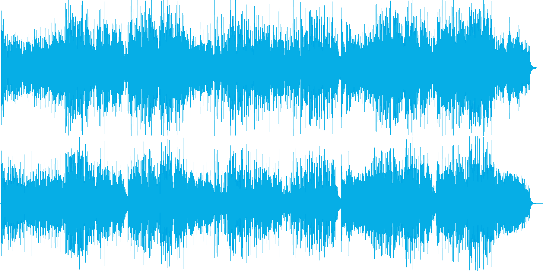 公園を散歩するかのような曲の再生済みの波形