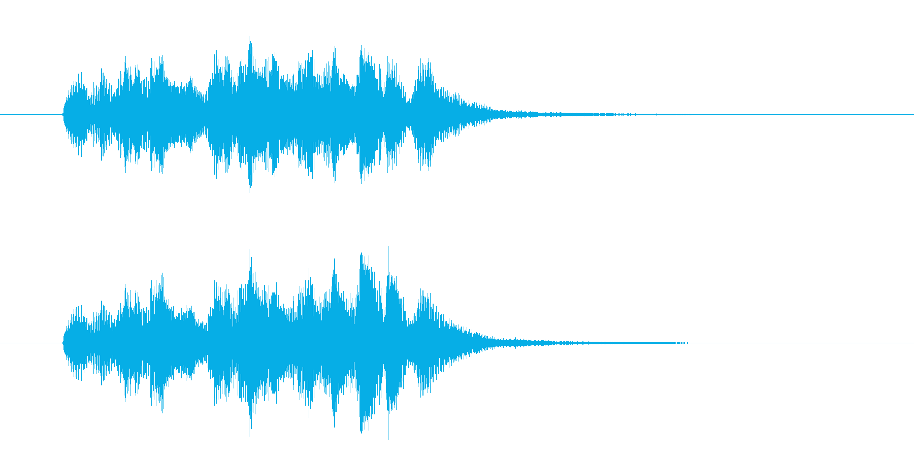 ファンファンファン(起動、終了音)の再生済みの波形