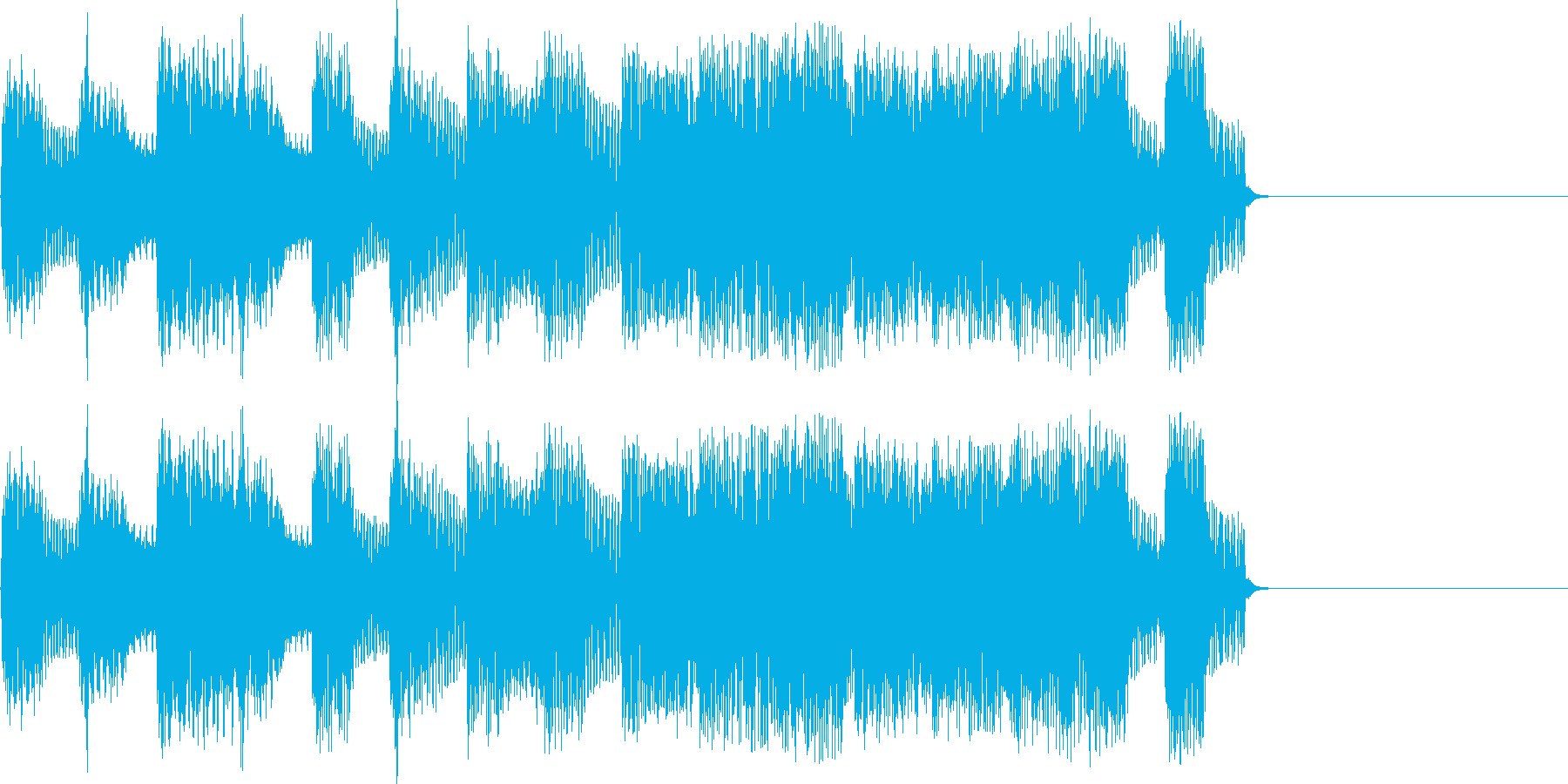 達成感をイメージしたジングル(FM音源)の再生済みの波形