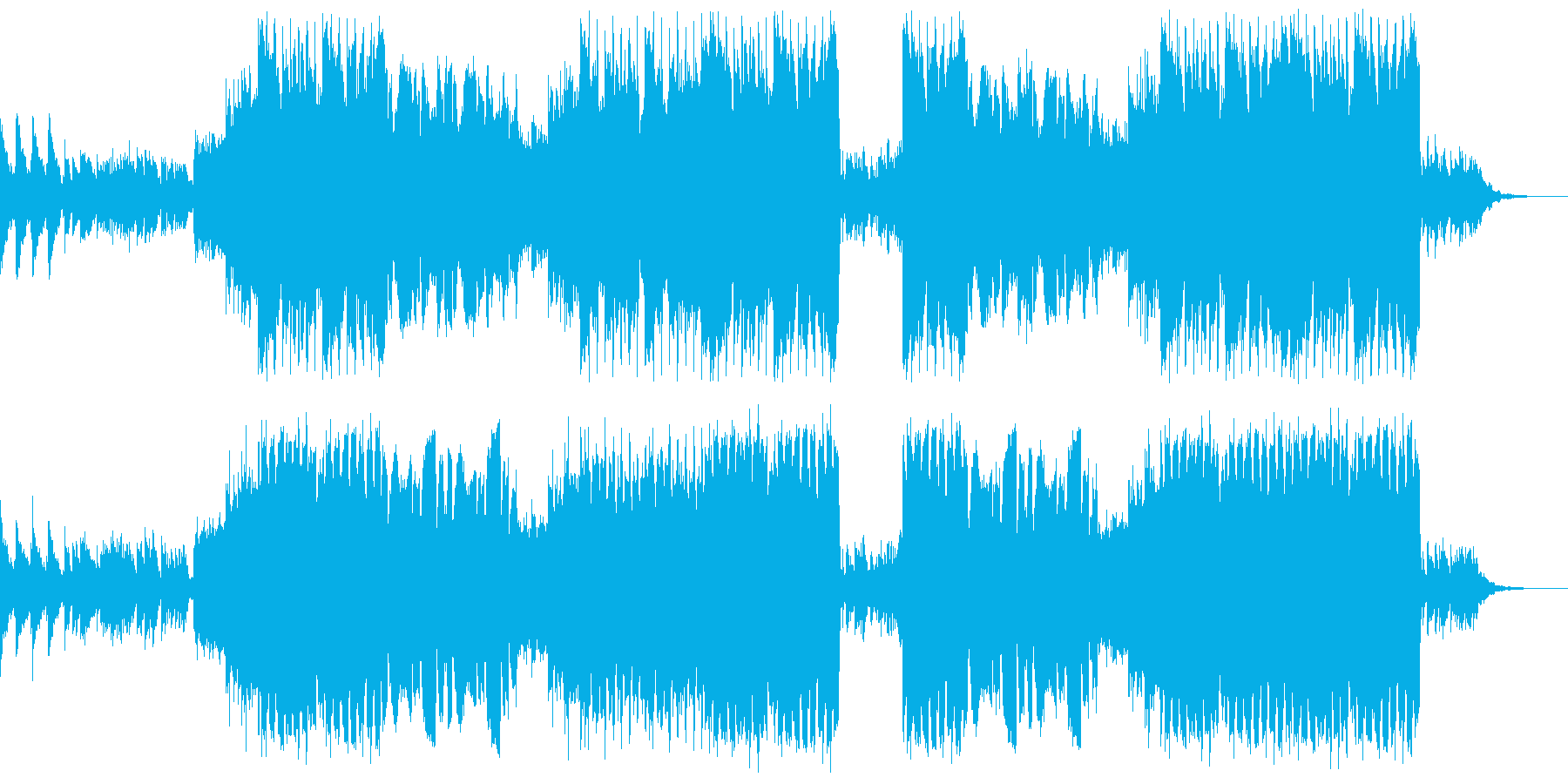 ハロウィン用BGM③壮大なテーマ曲の再生済みの波形