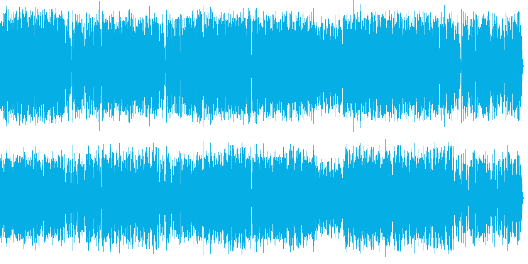 長調のラグタイムピアノ曲の再生済みの波形