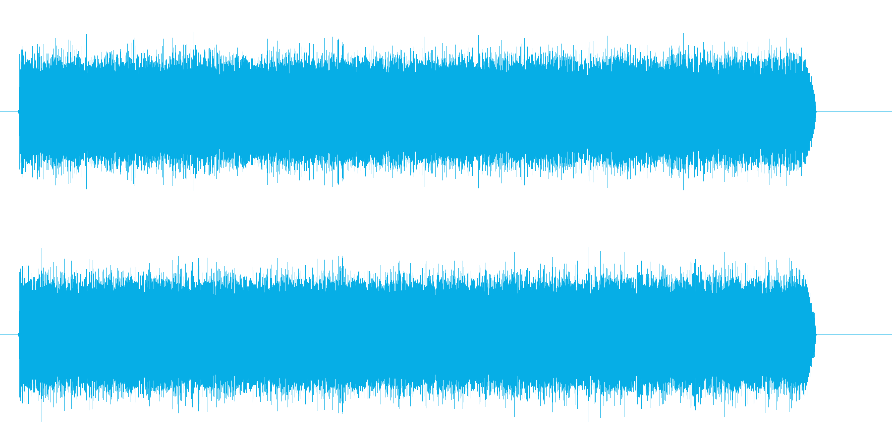シャー(水の音、砂嵐)の再生済みの波形