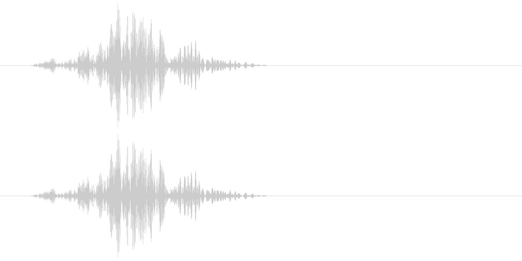 ヒュッ(風を切ったような音)の未再生の波形